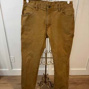 Genuine Dickies Men's Brown Duck Canvas Carpenter Work Pants